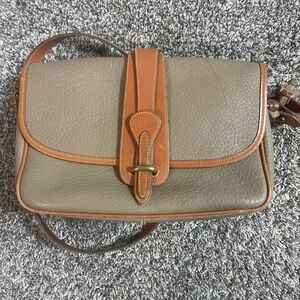 Vintage Dooney & Bourke Tan and Brown Crossbody Bag